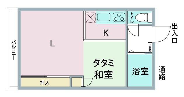 103・203号室 間取り図