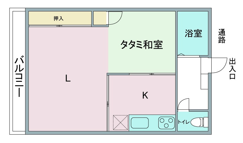 101・102・201・202号室 間取り図